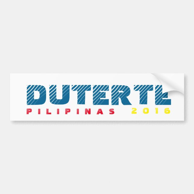 Autocollant De Voiture Adhésif pour pare-chocs de Duterte DU30 (Devant)