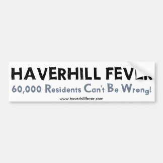 Autocollant De Voiture Adhésif pour pare-chocs de fièvre de Haverhill