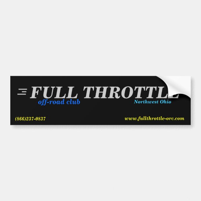 Autocollant De Voiture Adhésif pour pare-chocs de FTORC (Devant)