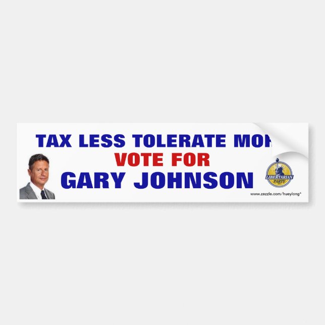 AUTOCOLLANT DE VOITURE ADHÉSIF POUR PARE-CHOCS DE GARY JOHNSON (Devant)