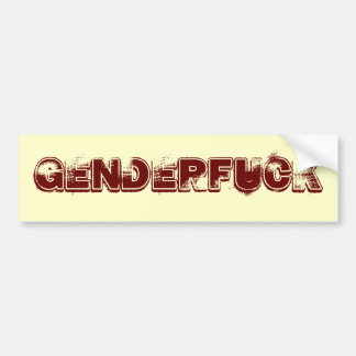 Autocollant De Voiture Adhésif pour pare-chocs de "Genderfuck"