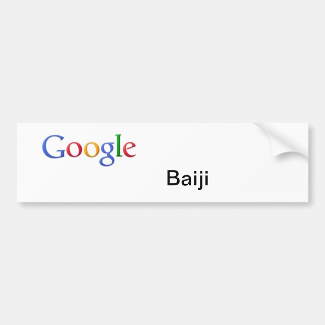 Autocollant De Voiture Adhésif pour pare-chocs de Google Baiji (Devant)