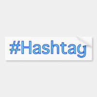 Adhésif pour pare-chocs de Hashtag