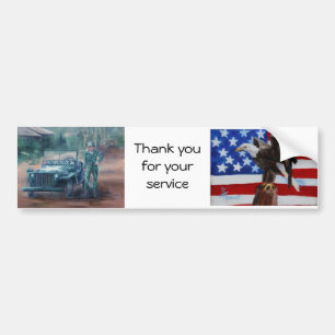 Autocollant De Voiture Adhésif pour pare-chocs de héros de Guerre de