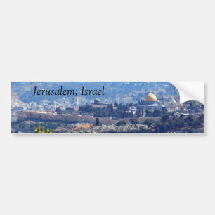 Autocollant De Voiture Adhésif pour pare-chocs de Jérusalem, Israël