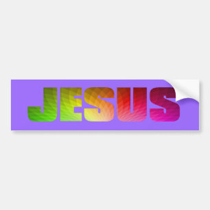 Autocollant De Voiture Adhésif pour pare-chocs de Jésus d'arc-en-ciel