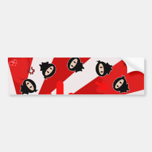 Autocollant De Voiture Adhésif pour pare-chocs de Kawaii Ninja Flipz