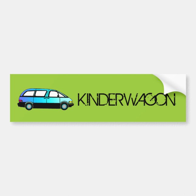 Autocollant De Voiture Adhésif pour pare-chocs de KINDERWAGON (Devant)