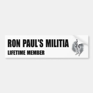 Autocollant De Voiture Adhésif pour pare-chocs de la milice de Ron Paul