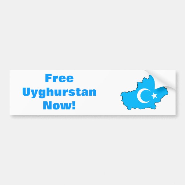 Autocollant De Voiture Adhésif pour pare-chocs de liberté d'Uyghur (Devant)