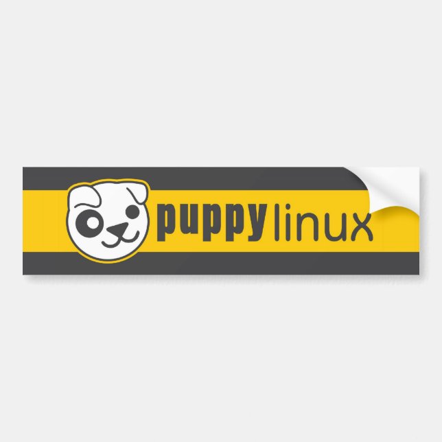 Autocollant De Voiture Adhésif pour pare-chocs de Linux de chiot (Devant)