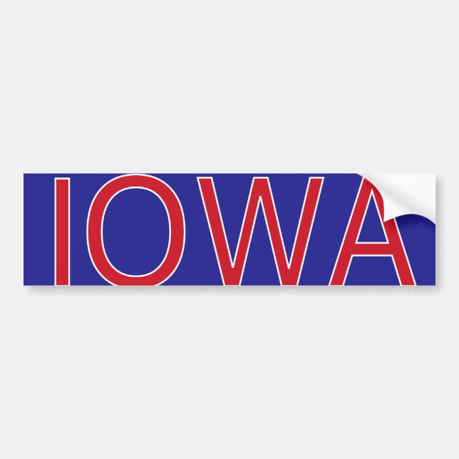 Autocollant De Voiture Adhésif pour pare-chocs de l'Iowa (Devant)