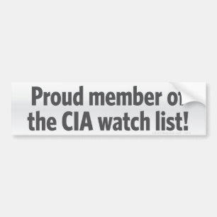 Autocollant De Voiture Adhésif pour pare-chocs de liste de montre de CIA