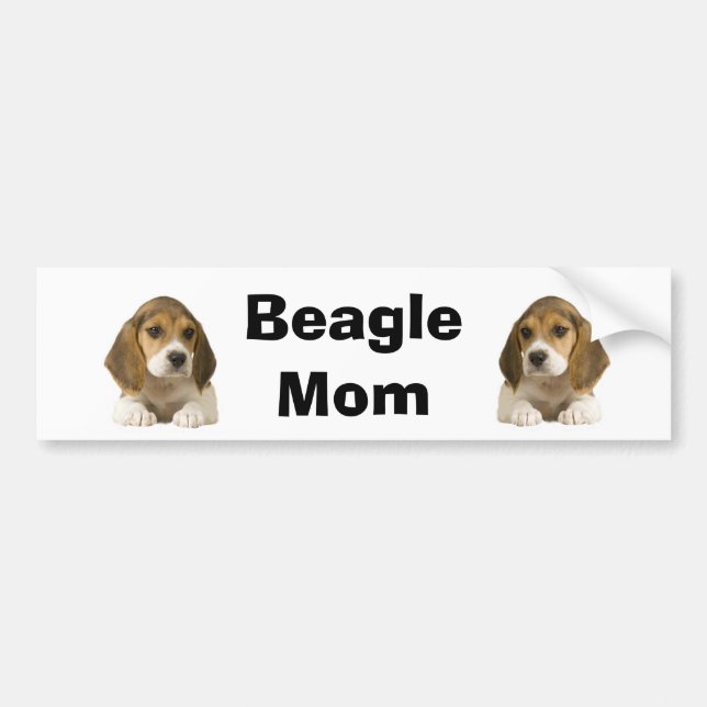 Autocollant De Voiture Adhésif pour pare-chocs de maman de beagle (Devant)