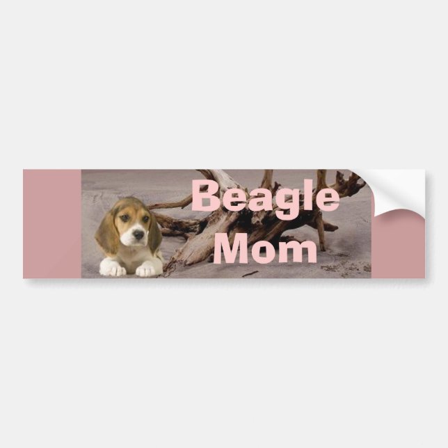 Autocollant De Voiture Adhésif pour pare-chocs de maman de beagle (Devant)