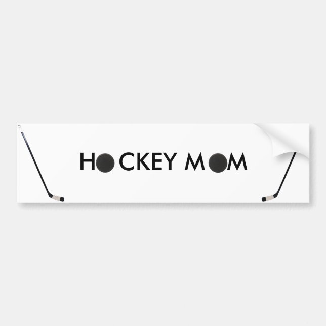 Autocollant De Voiture adhésif pour pare-chocs de maman d'hockey (Devant)