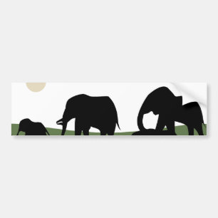 Autocollant De Voiture Adhésif pour pare-chocs de marche d'éléphants