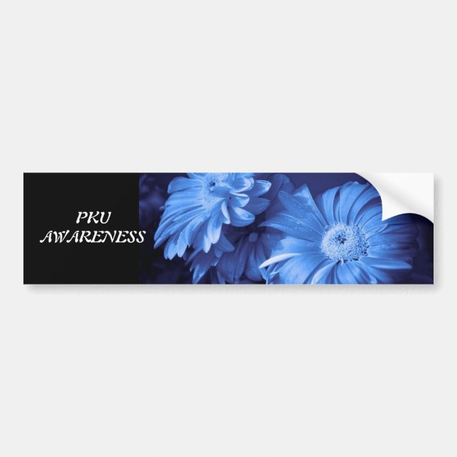 Autocollant De Voiture Adhésif pour pare-chocs de marguerite bleue (Devant)