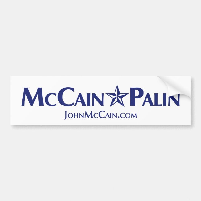 Autocollant De Voiture Adhésif pour pare-chocs de McCain-Palin (Devant)