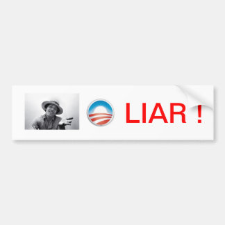 Autocollant De Voiture Adhésif pour pare-chocs de MENTEUR d'OBAMA