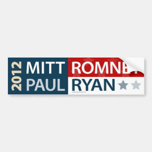 Autocollant De Voiture Adhésif pour pare-chocs de Mitt Romney Paul Ryan