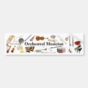 Autocollant De Voiture Adhésif pour pare-chocs de musicien orchestral