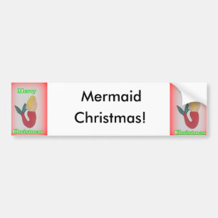 Autocollant De Voiture Adhésif pour pare-chocs de Noël de sirène