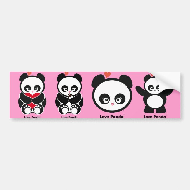 Autocollant De Voiture Adhésif pour pare-chocs de Panda® d'amour (Devant)
