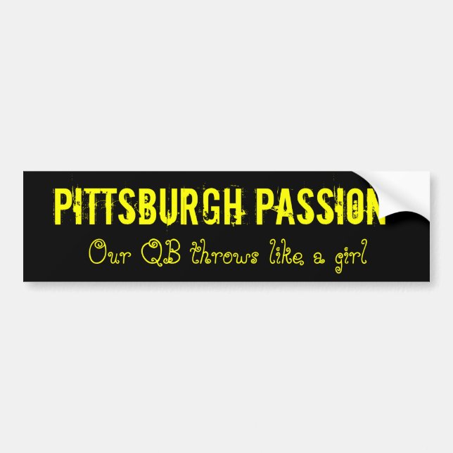 Autocollant De Voiture Adhésif pour pare-chocs de passion de Pittsburgh (Devant)