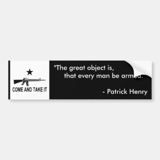 Autocollant De Voiture Adhésif pour pare-chocs de Patrick Henry