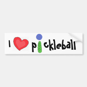 Autocollant De Voiture Adhésif pour pare-chocs de pickleball d'amour des