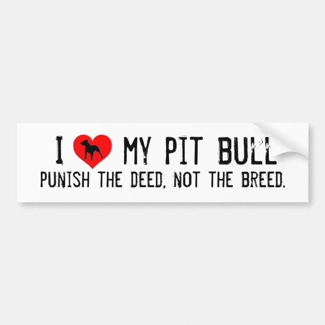 Autocollant De Voiture Adhésif pour pare-chocs de pitbull (Devant)