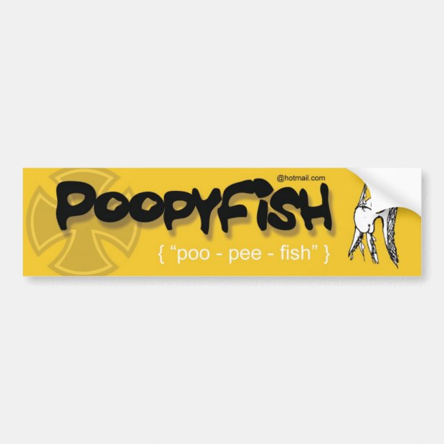 Autocollant De Voiture Adhésif pour pare-chocs de Poopyfish (Devant)