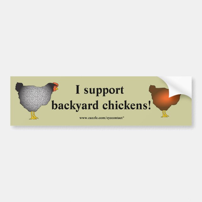 Autocollant De Voiture Adhésif pour pare-chocs de poulets de jardin (Devant)