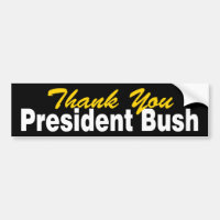 Adhésif pour pare-chocs de président Bush de Merci