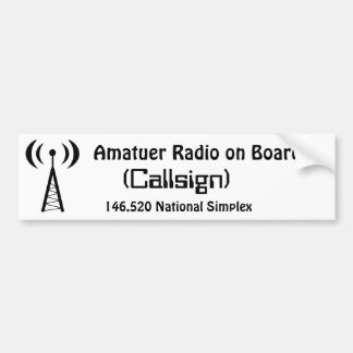 Autocollant De Voiture Adhésif pour pare-chocs de radio d'Amatuer à bord