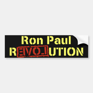 Autocollant De Voiture Adhésif pour pare-chocs de révolution de Ron Paul
