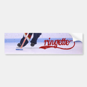 Autocollant De Voiture Adhésif pour pare-chocs de Ringette (écriture