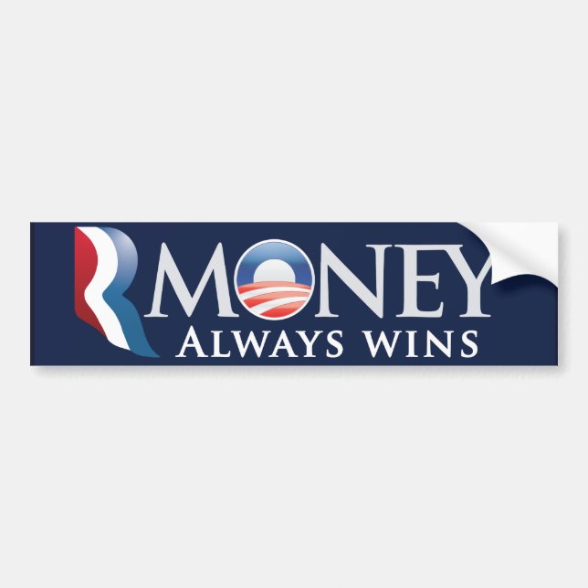 Autocollant De Voiture Adhésif pour pare-chocs de RMoney Romney Obama (Devant)