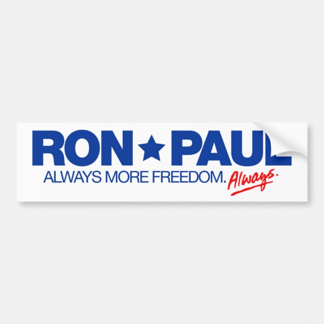 Autocollant De Voiture Adhésif pour pare-chocs de Ron Paul (Devant)