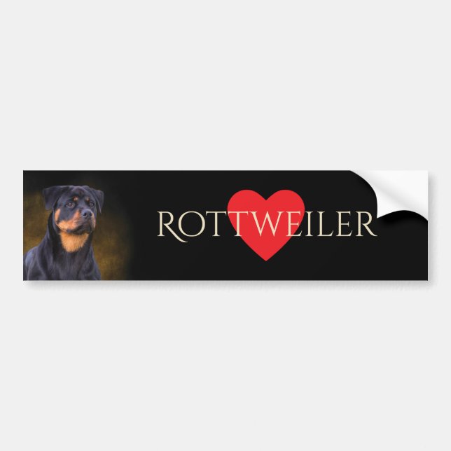 Autocollant De Voiture Adhésif pour pare-chocs de rottweiler (Devant)
