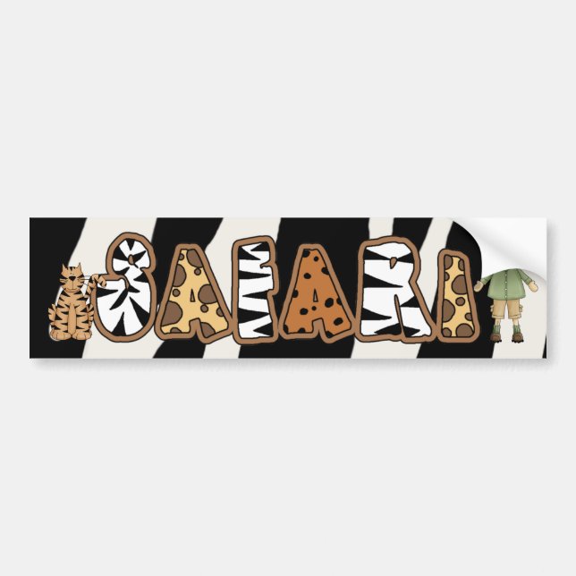 Autocollant De Voiture Adhésif pour pare-chocs de safari de jungle (Devant)