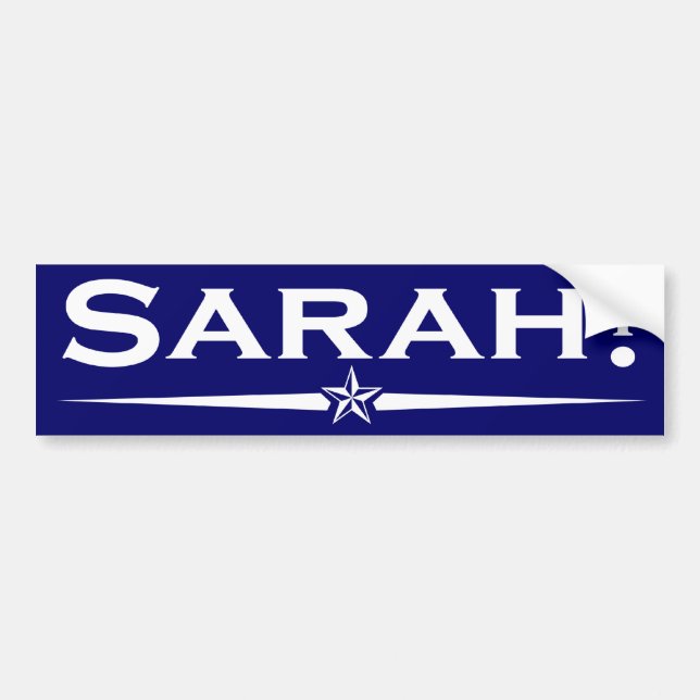 Autocollant De Voiture Adhésif pour pare-chocs de Sarah (Devant)