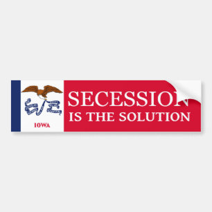 Autocollant De Voiture Adhésif pour pare-chocs de secession de l'Iowa