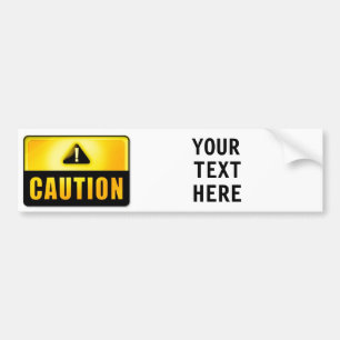 Autocollant De Voiture Adhésif pour pare-chocs de signe de PRÉCAUTION