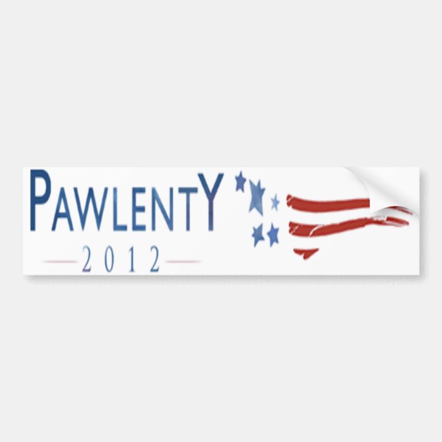 Autocollant De Voiture Adhésif pour pare-chocs de Tim Pawlenty 2012 T-PAW (Devant)