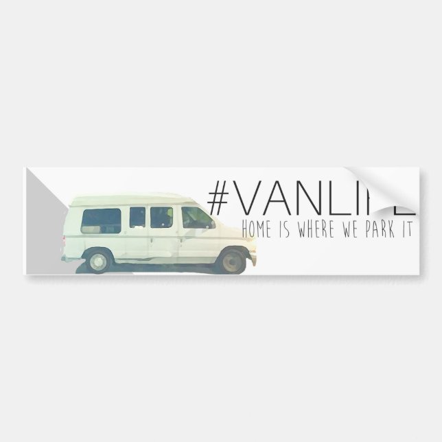 Autocollant De Voiture Adhésif pour pare-chocs de #VANLIFE (Devant)