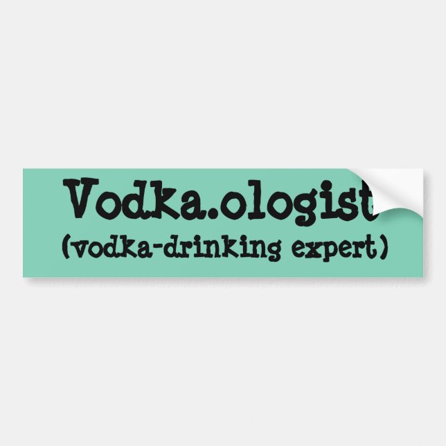 Autocollant De Voiture Adhésif pour pare-chocs de Vodka.ologist (Devant)