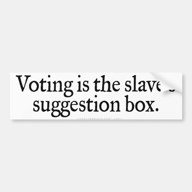Autocollant De Voiture Adhésif pour pare-chocs de vote (Devant)