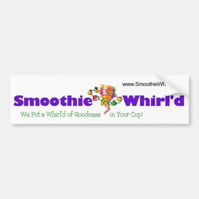 Autocollant De Voiture Adhésif pour pare-chocs de Whirl'd de Smoothie (Devant)